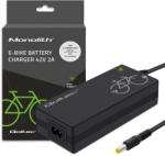 QOLTEC töltő elektromos kerékpárhoz és elektromos rollerhez, 36 V / 42 V / 2 A, 5, 5 × 2, 5 mm-es csatlakozóval és tápkábellel (50761)
