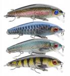  Minnow lebegő wobbler 8/8, 7g hang, 4db, kampók - sügér, süllő, csuka (Wobler minnow pływający z dzwoneczkiem 8/8,7g)
