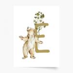 Empikfoto. ro Poster, Alfabet - E: Animale de pădure, 50x70 - 250230