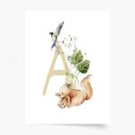 Empikfoto. ro Poster, Alfabet - A: Animale de pădure, 30x40 - 239321