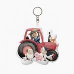 Empikfoto. ro Breloc de pluș Șofer de tractor cu animale, 10 cm - 345147