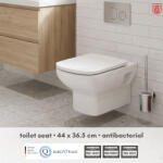 Hamberger Capac WC, Roca, Compatibil Cu Dama Senso Hall, Inchidere Lenta, Alb, Usor De Montat, Pentru Baie