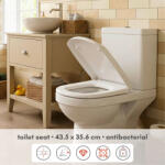 Hamberger Capac WC, Hamberger, Compatibil Cu Cersanit Carina, Inchidere Lenta, Alb, Usor De Montat, Baie
