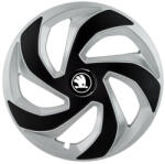 AutoHelix MSA Set 4 capace roti Rex Gri-Negru R16 Compatibil Cu Skoda Nou (REXGRNENL8)