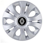 AutoHelix MSA Set 4 Capace Roti, potrivite jantelor de R15, Compatibil Cu Renault Nou, model top crom (TOPCRNL6)