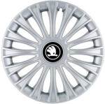 AutoHelix MSA Set 4 Capace Roti, potrivite jantelor de R14, pentru Skoda Nou, model dino cromat (DINOCRNL2)
