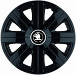 AutoHelix MSA Set 4 capace roti Cosmos Negru R15, pentru gama auto Skoda Nou (COSMNENL5)