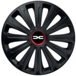 AutoHelix MSA Set 4 capace roti Negre Cu Inel Rosu Trend R14 Compatibil Cu Dacia Nou (NEGRINROTRNL1)