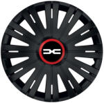 AutoHelix MSA Set 4 capace roti Negre Cu Inel Rosu Active R15 Compatibil Cu Dacia Nou (NEGRINROACNL4)