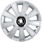 AutoHelix MSA Set 4 Capace Roti, potrivite jantelor de R16, pentru Skoda Nou, model flash cromat (FLASCRNL8)
