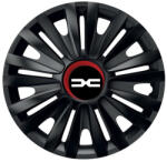 AutoHelix MSA Set 4 capace roti Negre Cu Inel Rosu Royal R14 Compatibil Cu Dacia Nou (NEGRINRORONL1)