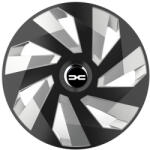 AutoHelix MSA Set 4 Capace Roti, potrivite jantelor de R15, pentru Dacia Nou, model vector black and silver (VECTBLANSINL4)