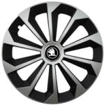 AutoHelix MSA Set 4 Capace Roti 14 inchi (R14) Fame Gri-Negru, Compatibile Cu Skoda Nou (FAMEGRNENL2)