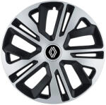 AutoHelix MSA Set 4 Capace Roti 16 inchi (R16) Raven Gri-Negru, Compatibile Cu Renault Nou (RAVEGRNENL7)