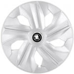 AutoHelix MSA Set 4 Capace Roti potrivite jantelor de 15 inch, pentru Skoda Nou model Luna Gri (LUNAGRNL2)