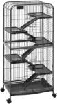 Vevor Fém ketrec kis állatoknak 133 cm 6 szintes 25, 4 mm kerekeken