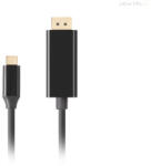 Lanberg CA-CMDP-10CU-0018-BK DisplayPort 1.2 (M) - USB Type-C (M) UHD 4K CU fekete aranyozott DisplayPort kábel 1, 8m (CACMDP10CU0018B) - digital24