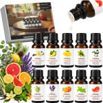 Ruhhy Set 10 uleiuri parfumate Ruhhy, 15 ml, pentru difuzor si aromaterapie (16985)