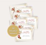 OBRO Calendar Advent Self-Care - 30 Carduri OBRO® pentru Rasfat si Reflectie, Editie de Craciun