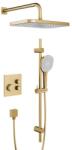 Armatura Malaga Brushed Light Gold set de duș ascuns cu termostat cu duș de ploaie auriu 5759-330-39 (575933039)