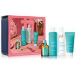 Moroccanoil Holiday Frizz Control szett: Sampon 250 ml + Balzsam 250 ml + Szöszösödés elleni spray 50 ml + Hajápoló lotion 75 ml