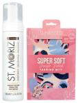 St. Moriz Professzionális önbarnító készlet, sötét habbal és Sunkissed Super Soft Glove kesztyűvel