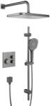 Armatura Malaga Gun Metal Grey set de duș ascuns cu termostat cu duș de ploaie grafit 5759-330-61 (575933061)