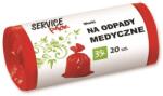 Stella Pack Stella háztartási táskák orvosi hulladékhoz 35 literes, ellenálló, LDPE, 20 db/szett, piros