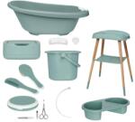 bébé-jou Sense plus 8 részes babakád digitális hőmérővel és kádállvány fürdető szett jade green b428928