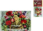 CARMANI Hűtőmágnes / mágneses tartó CARMANI Frida Kahlo Önarckép, dekoratív képpel, jegyzetekhez, Többszínű, 1 db (013-1070)