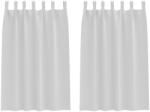 vidaXL Fekete Függöny Gyűrűkkel 2 pcs Halvány szürke 175 x 140 cm 4107569 (4107569)