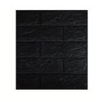 Leski 10 db 3D Tapétatábla Készlet, Leski, 35 x 38 cm, 3 mm Vastag, Polietilén, Tégla Mintás, 1.33 nm Fedett Felület, Fekete (128822)
