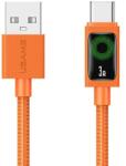 USAMS U92 adatátviteli és töltőkábel, USB-A - USB-C, 18W, 3A, 1.2m, narancssárga
