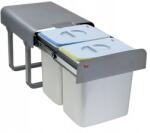 Teka Eco Easy 2x15L szemetes, inox, műanyag, 30l, 365x355x473mm (40197900)