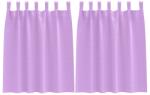vidaXL Fekete Függöny Gyűrűkkel 2 pcs Lila 140 x 140 cm Poliészter 4107598 (4107598)