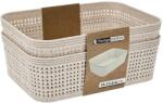 Storage Solutions Tárolókosár szett, Tárolási megoldások, Stílusos megjelenés, Kényelmes fogantyúk, Tartós anyagból készült, Ideális rendszerezéshez, Kompakt méret, Polcokra alkalmas, 19x13x6 cm (KO324236/ALL)