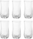 ABYZ 6 darabos üveg pohárkészlet mintával, River, 330 ml űrtartalom, ideális vízhez, hideg italokhoz, koktélokhoz - ABYZ (A-11825)