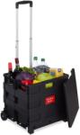 Relaxdays Carucior de cumparaturi Relaxdays, pliabil, capacitate 50 l, negru (43381335)