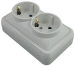  Priza dubla mini SPIN, 250V, 16A, IP20, montaj aparent, SPN1102A, A0060354 (A0060354)