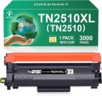 TYPEC Cartuș de Toner Compatibil Negru TN-2510XL cu Cip Inteligent pentru Imprimante Brother, Capacitate Mare High Yield (Până la 3.000 Pagini), Greensky