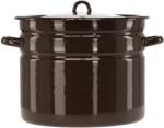 Chomik Oală emailată cu capac 20l 32cm maro 68417 (EMA3592)