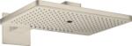 Hansgrohe fejzuhany 460/300 3jet zuhanykarral 450 mm, szögletes rozetta, szálcsiszolt nikkel 35282820 (35282820)