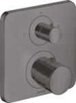 Hansgrohe Citterio M termosztátos csaptelep színkészlet szelepekkel, szálcsiszolt fekete króm 34725340 (34725340)