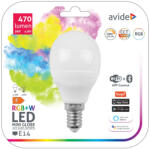 Avide Smart 4, 9W (40W) E14 RGB+W WIFI+BLE APP Control 2700-6500K ASMG14RGBW-4.9W-WIBLE G45/P45 LED kisgömb izzó (Avide-ASMG14RGBW-4-9W-WIBLE)