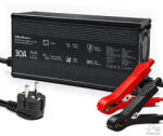 Qoltec Specialist intelligens LiFePO4 akkumulátortöltő 12, 8 V-os akkumulátorokhoz - 30 A, 438 W, PF 0, 9, LED (52672)