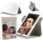 TEKAN Kozmetikai Tükör Led Összecsukható Forgatható Slim, Mint Egy Tablet Fehér Utazó (LUSTERKO KOSMETYCZNE SKŁADANE LED TABLET SLIM)