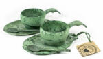 KUPILKA Slow down set 2 x cană cu farfurie și lingură Green, verde (T00051534)