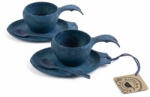 KUPILKA Slow down set 2 x cană cu farfurie și lingură Blue, albastru (T00051537)
