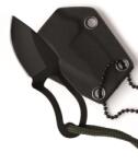 Mil-Tec cuțit pe gât cu teacă Kydex, negru, 9cm (15398100)