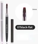 Everin Pensulă Gel Vârf Drept Nr. 6 Black | Pensulă Profesională Unghii (JNF8E)